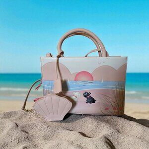 Radley London Burgh Island Medium Leather Satchel Tote Crossbody NWOT Scottie